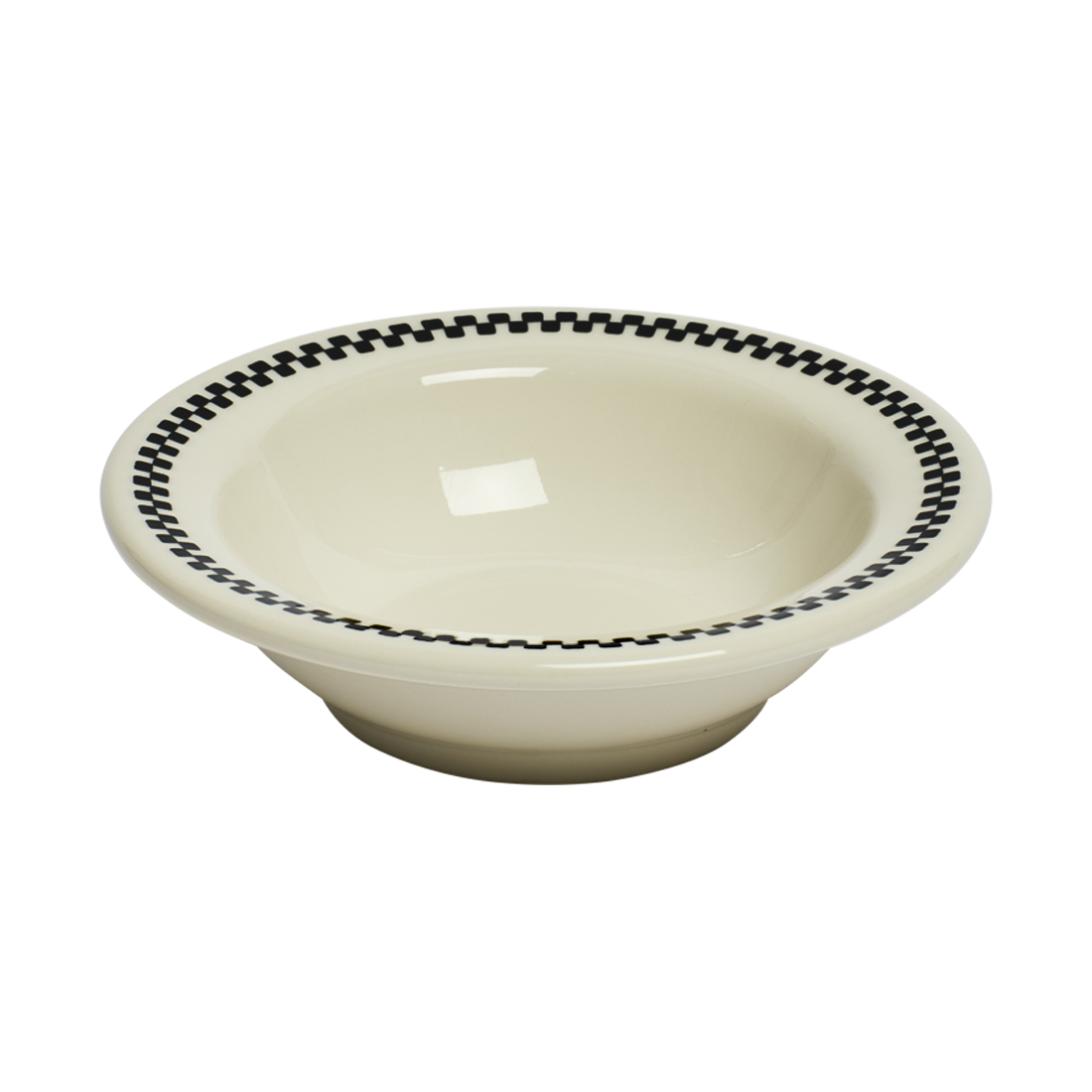 Checkerboard Fruit Bowl with black and white checkerboard pattern, a reliable choice for daily meals
