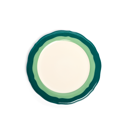 2-TONE SCALLOP - TEAL/SEAGREEN - SALAD PLATE (9")