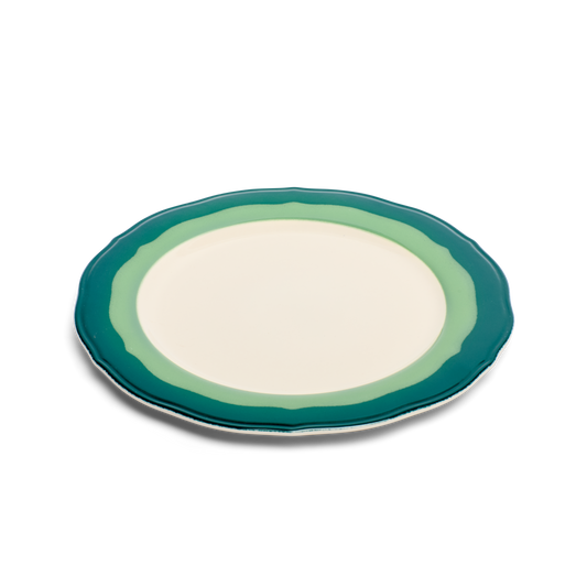 2-TONE SCALLOP - TEAL/SEAGREEN - SALAD PLATE (9")