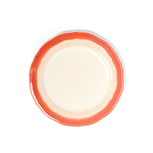 2-TONE SCALLOP - RUST/TAN - SALAD PLATE (9")