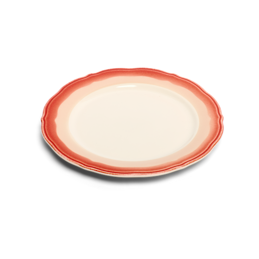 2-TONE SCALLOP - RUST/TAN - SALAD PLATE (9")