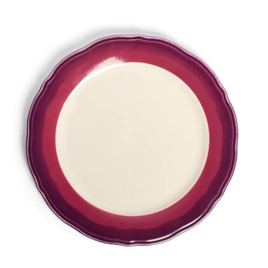 2-TONE SCALLOP - GARNET/BEET - DINNER PLATE (11")