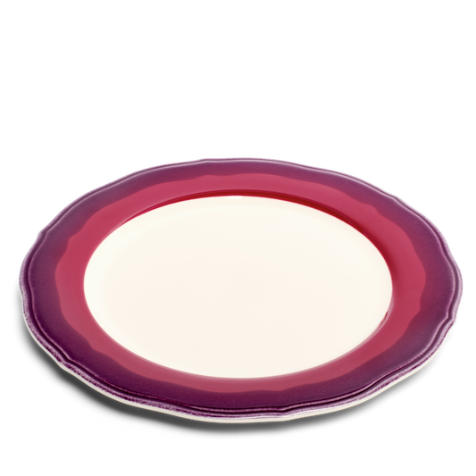 2-TONE SCALLOP - GARNET/BEET - DINNER PLATE (11")