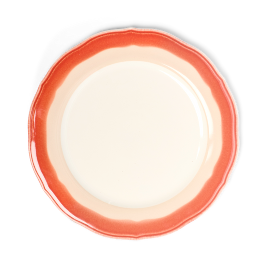 2-TONE SCALLOP - RUST/TAN - DINNER PLATE (11")