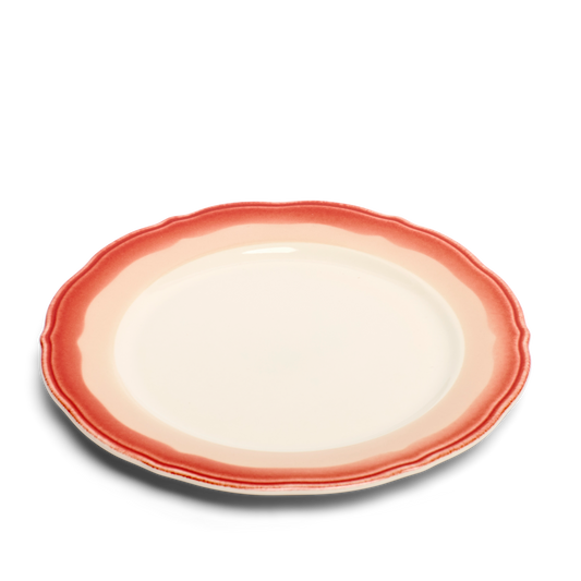 2-TONE SCALLOP - RUST/TAN - DINNER PLATE (11")