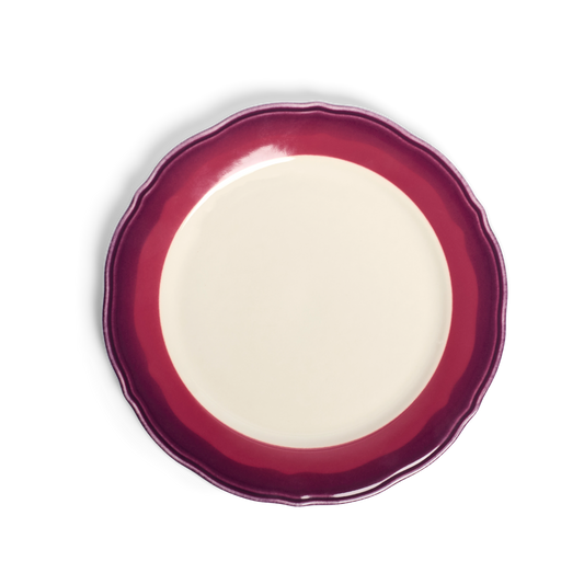 2-TONE SCALLOP - GARNET/BEET - SALAD PLATE (9")