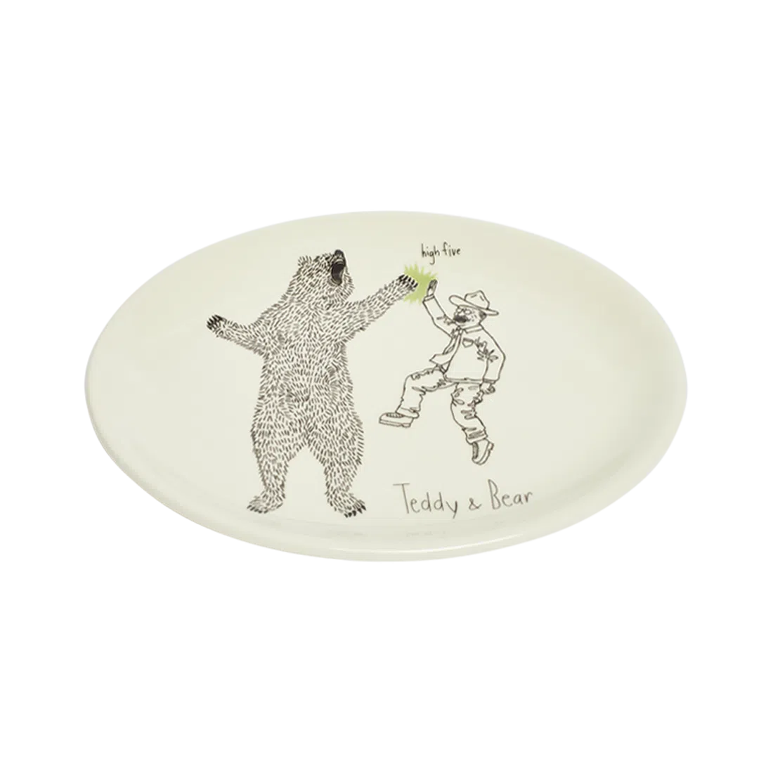 TEDDY ROOSEVELT - TEDDY & BEAR PLATE (8")