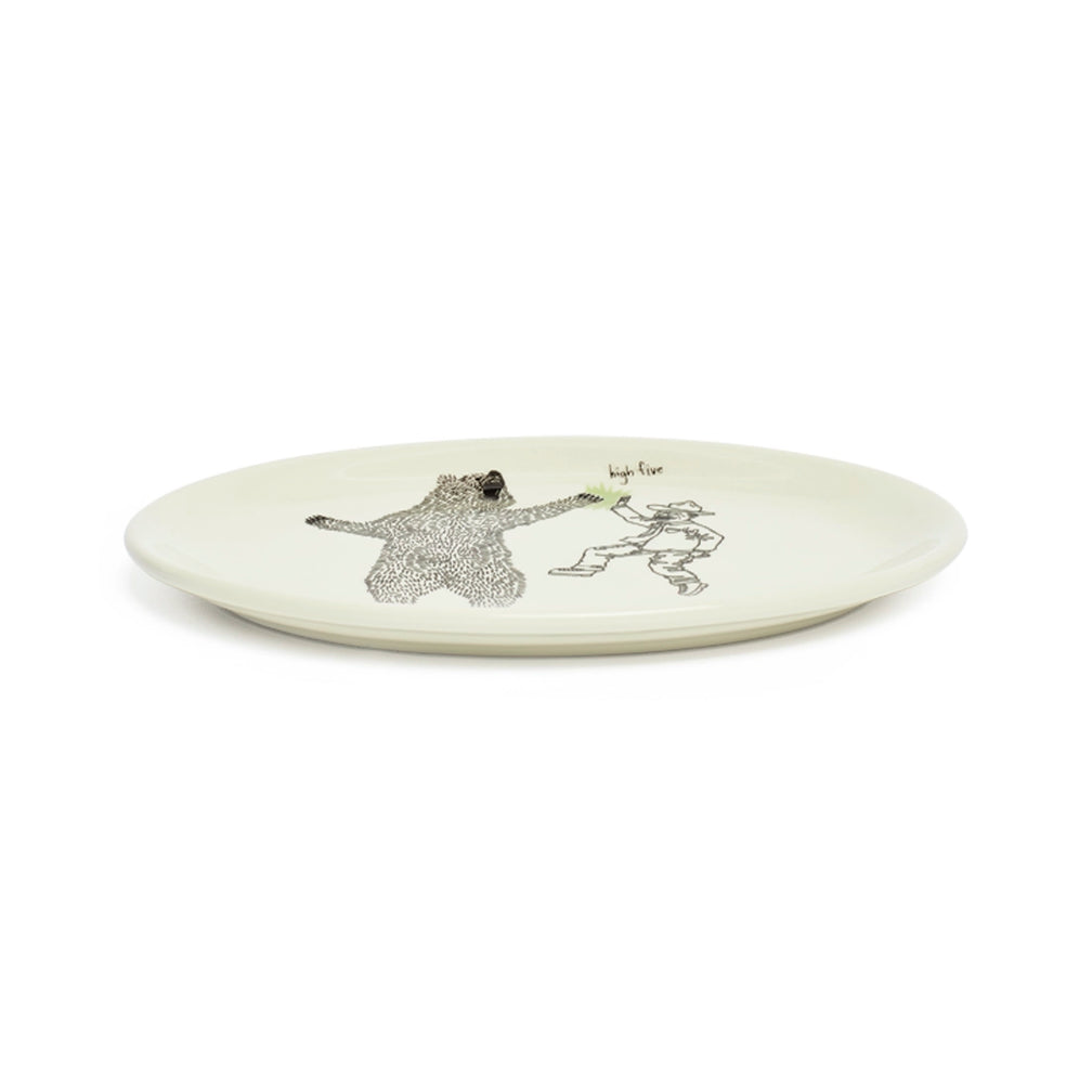 Teddy Roosevelt - Teddy & Bear Plate tableware, with a clean, polished finish and distinctive shape or artwork; a useful size for meals, appetizers, desserts, snacks, or layered place settings. Additional view helps show the profile, scale, and decorative details.