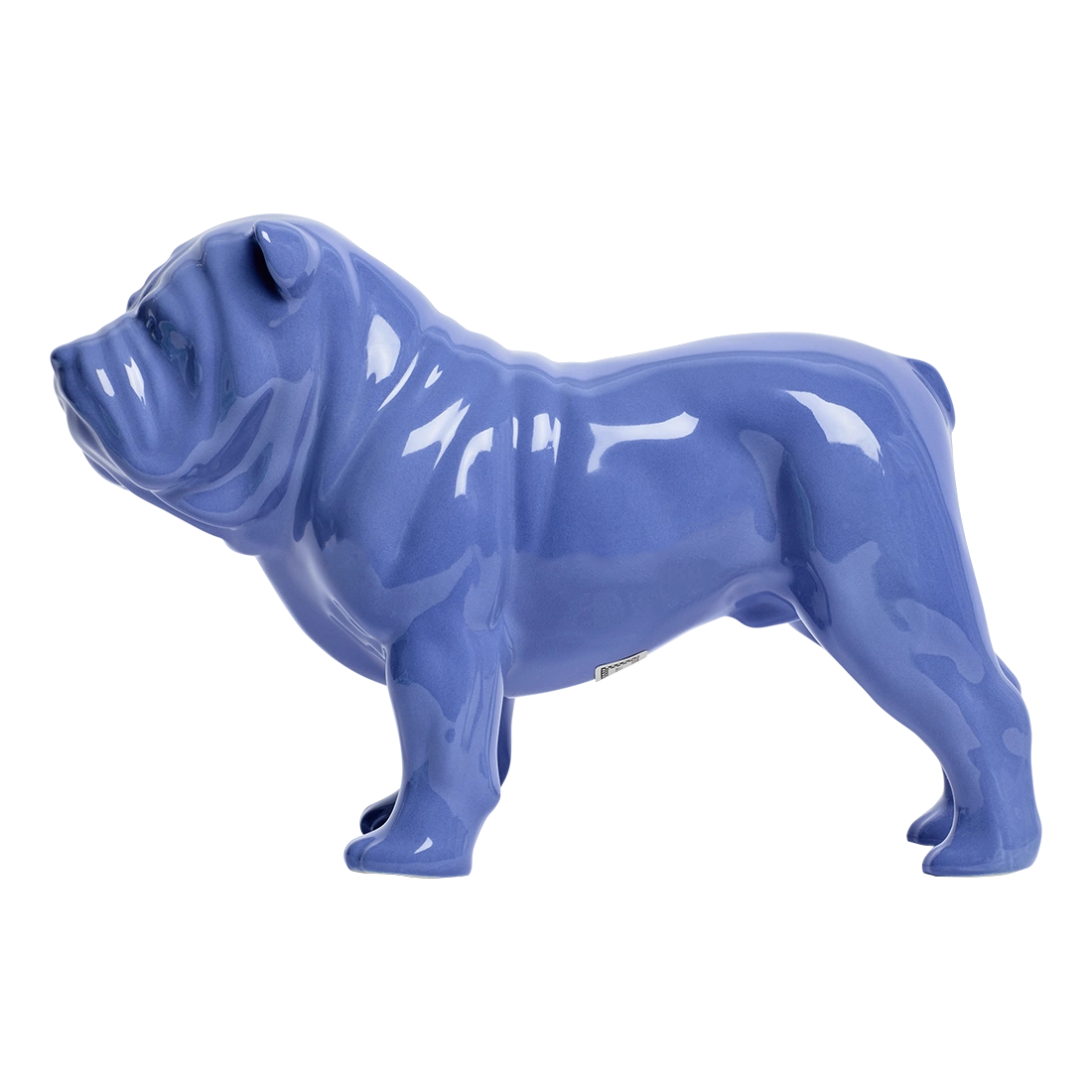 BULL DOG FIGURINE - LT BLUE