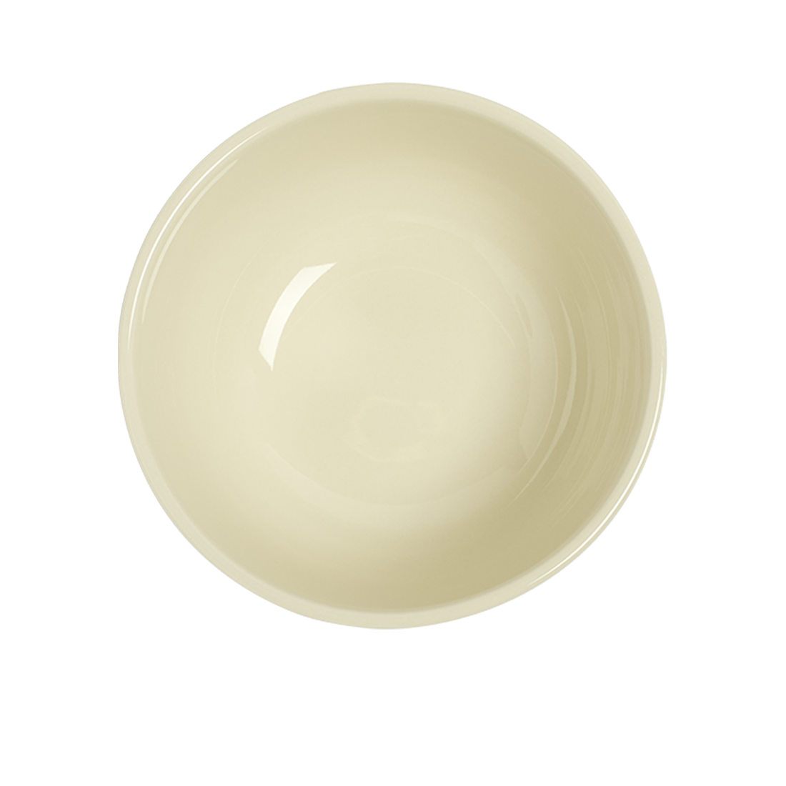 Beige ceramic bowl on a white background