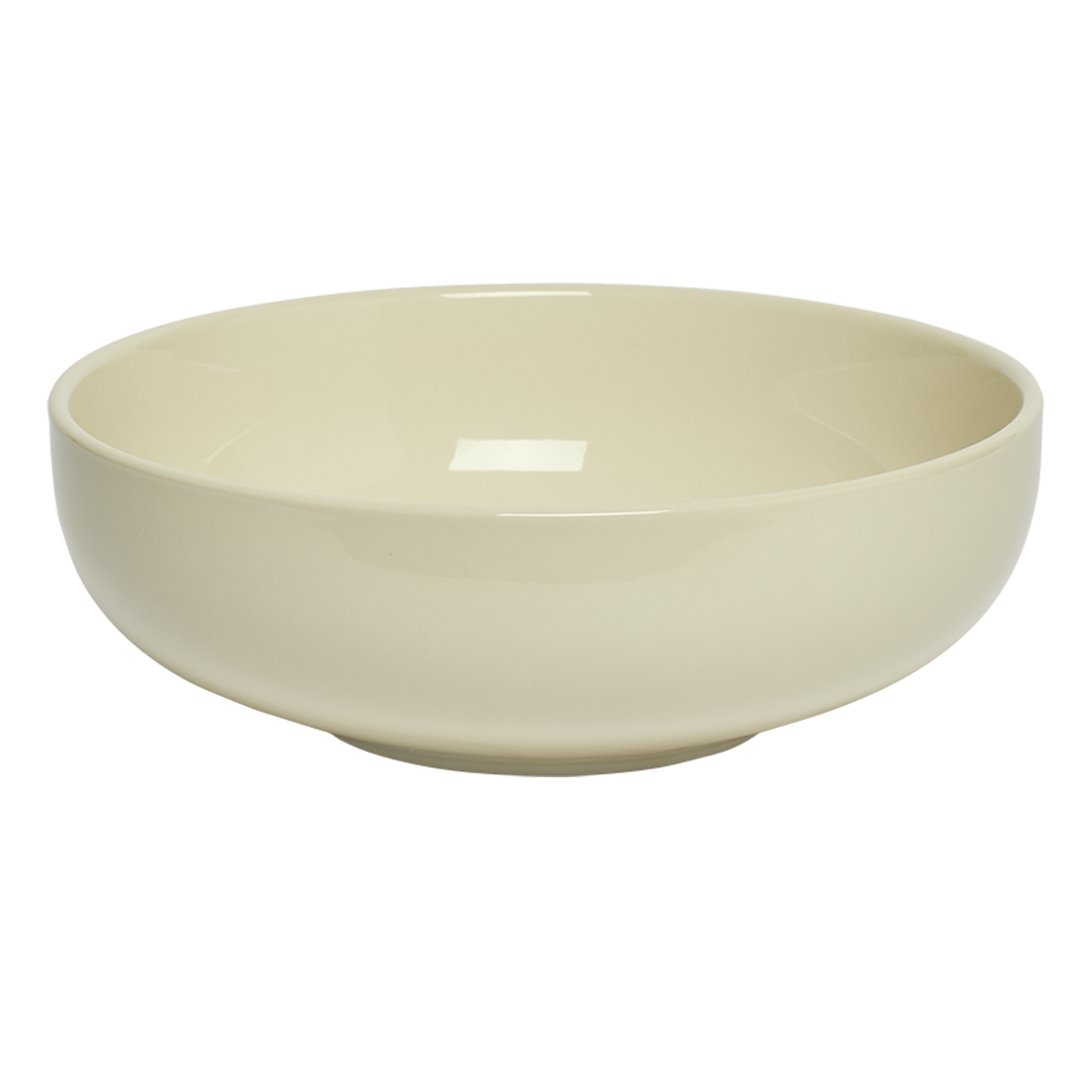 Beige ceramic bowl on a white background