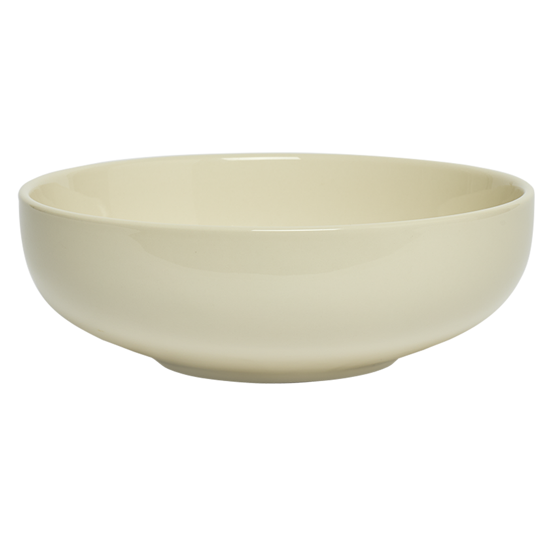 Beige ceramic bowl on a white background