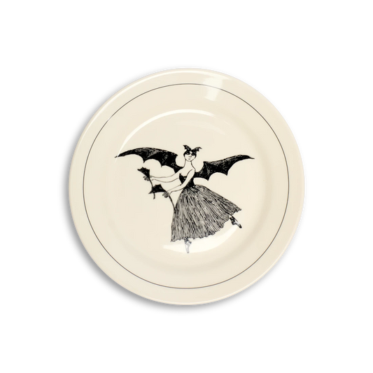EDWARD GOREY - BAT GIRL PLATE (8.25")