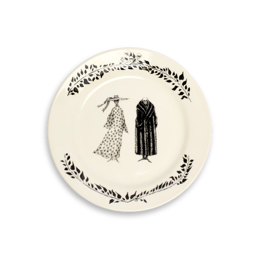EDWARD GOREY - SKELETON LOVERS PLATE (8.25")