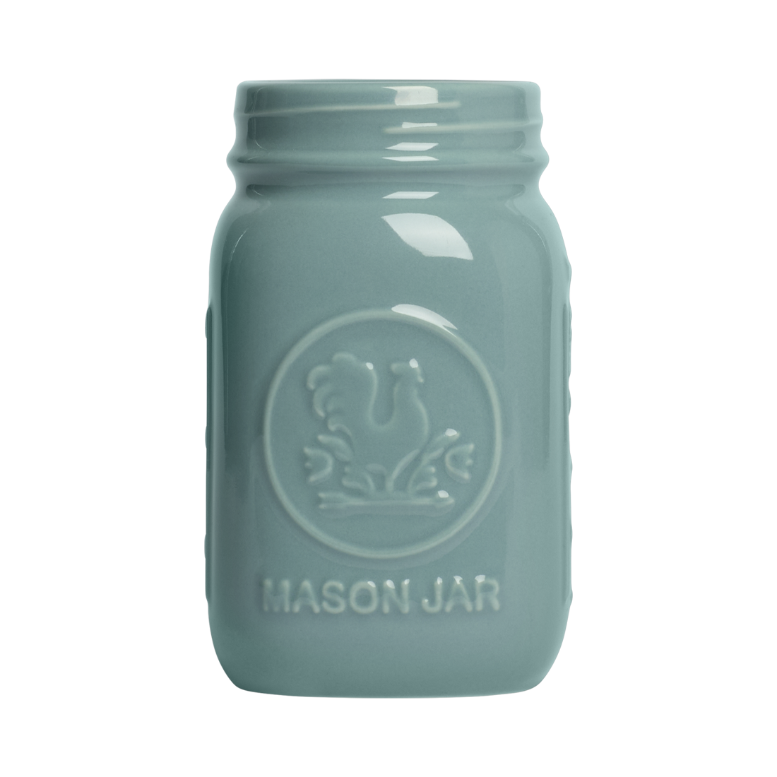 Farmers Market - Standard Mason Jar - Blue Grey (16oz)