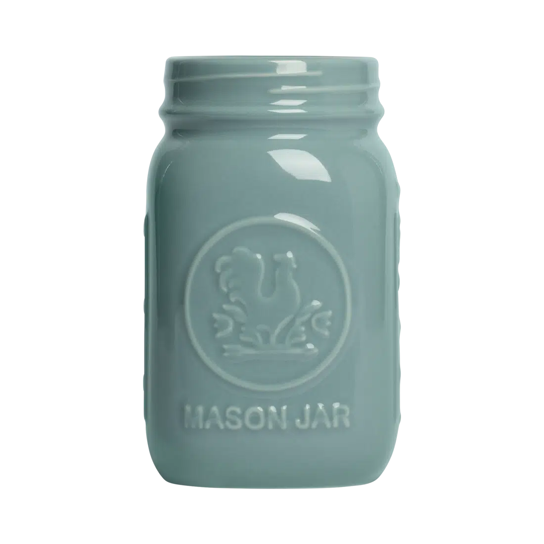 FARMERS MARKET - STANDARD MASON JAR - BLUE GREY (16OZ)