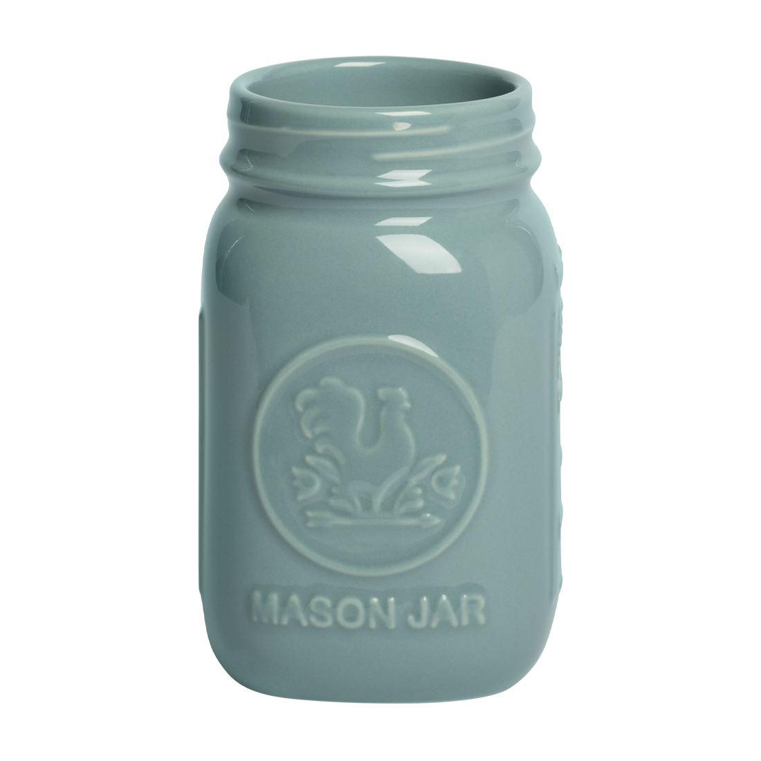 Farmers Market - Standard Mason Jar - Blue Grey (16oz)