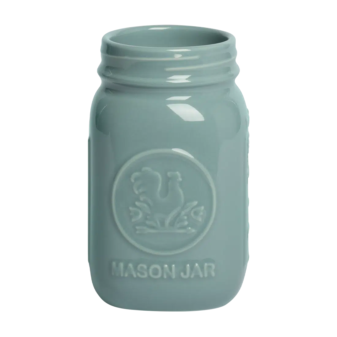 FARMERS MARKET - STANDARD MASON JAR - BLUE GREY (16OZ)