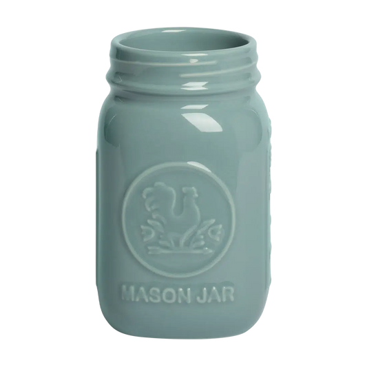 FARMERS MARKET - STANDARD MASON JAR - BLUE GREY (16OZ)