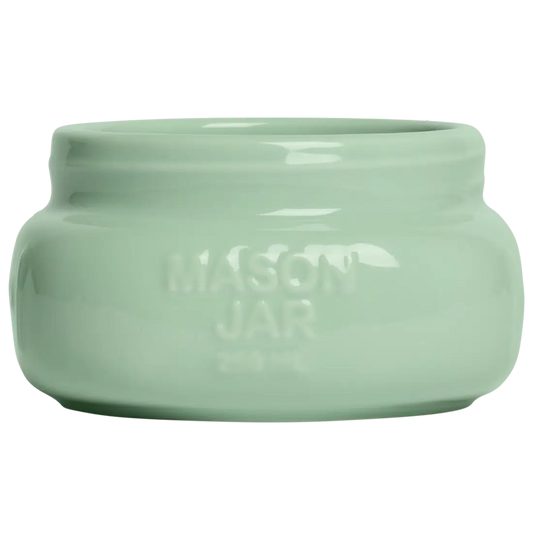 FARMERS MARKET - SHORT/WIDE MASON JAR - MINT (8OZ)