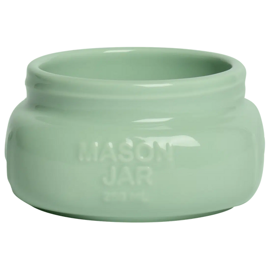 FARMERS MARKET - SHORT/WIDE MASON JAR - MINT (8OZ)