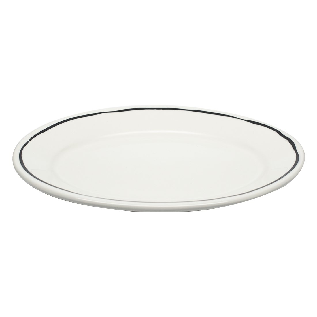 Sketched Line Black - Small Oval Plate (9 1/2")