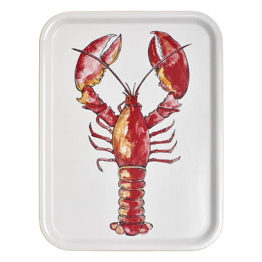 SHELLY LOBSTER TRAY (16.9"x13")
