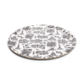 NYC Toile - Tray serving and catchall piece, with a clean, polished finish and distinctive shape or artwork; useful for snacks and small bites, or for organizing jewelry, keys, and countertop essentials. Alternate product view shows more of the shape, finish, and design details.