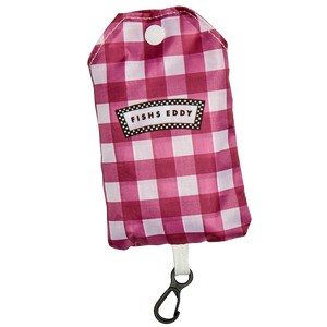 GINGHAM SHOPPER/POUCH - RED