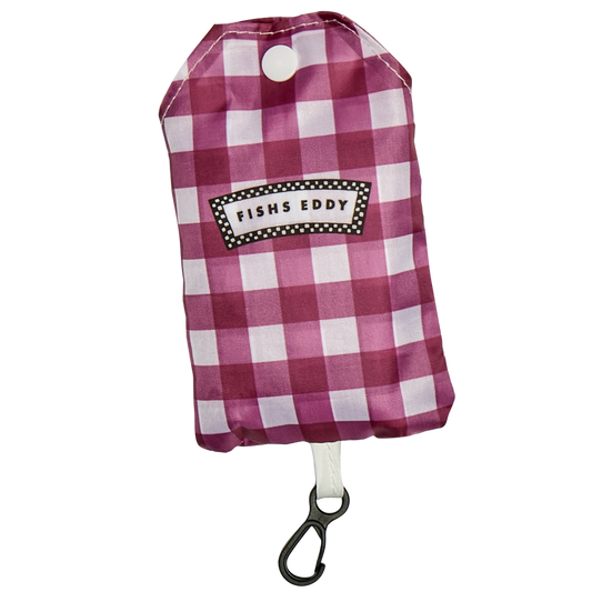 GINGHAM SHOPPER/POUCH - RED