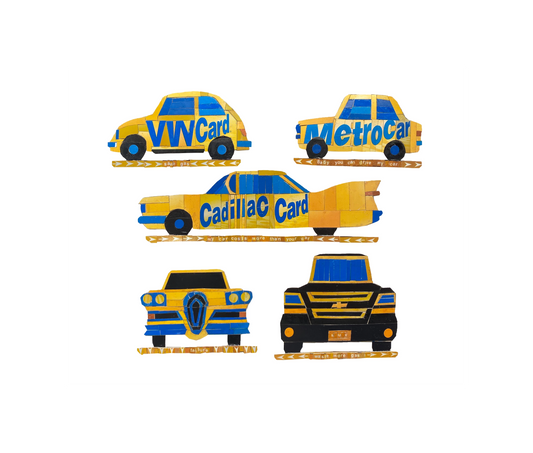 FIVE METROCARS PRINT BY THOMAS MCKEAN (8"X10")