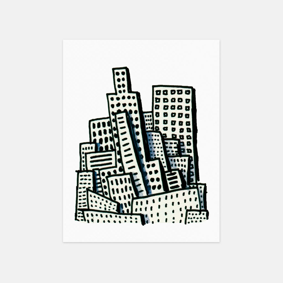 NYC POSTCARD SET BY BEN LENOVITZ (SET OF 10) (4.5"X5.5")